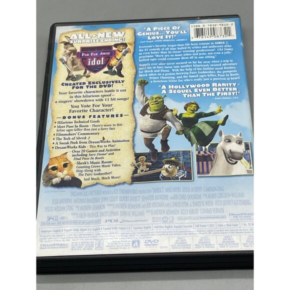 DVD "Shrek 2" Far Far Away Copyright 2000 DreamWorks runtime Rated PG READ - Picture 2 of 3